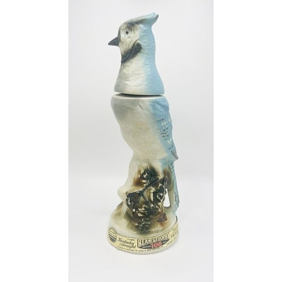 Jim Beam Blue Jay Bird Whiskey Decanter Statue EMPTY Bottle 1969 Liquor Barware - Picture 6 of 8
